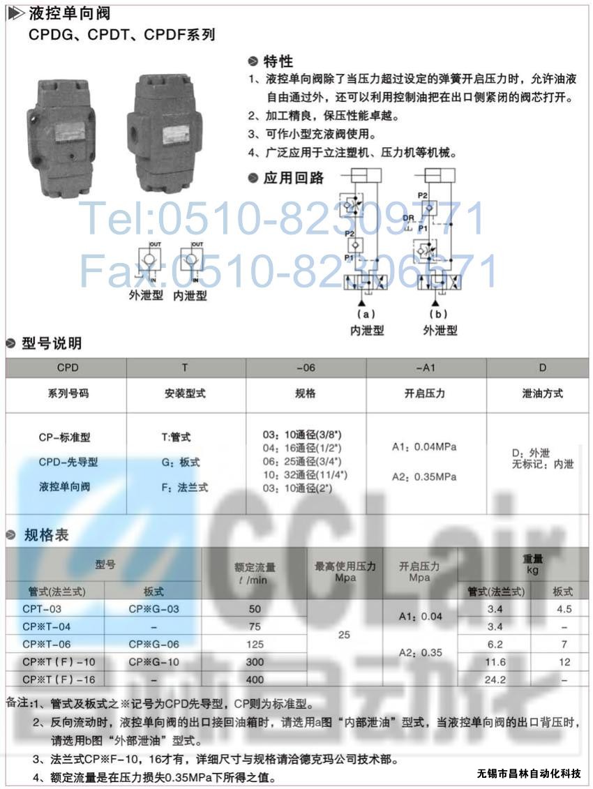 CPDT-03-A2,CPDT-04-A2,CPDT-06-A2,CPDT-10-A2,YUKEN液控單向閥價格,油研液控單向閥,液控單向閥生產廠家,