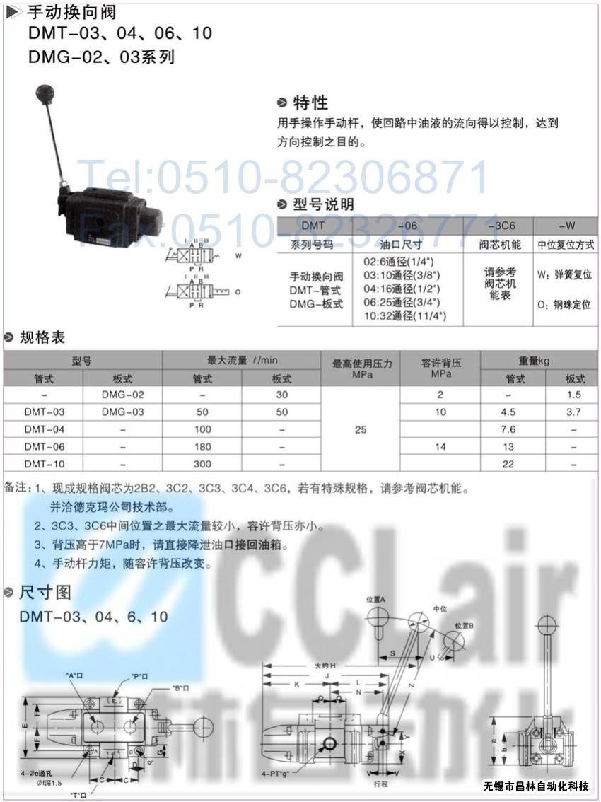 DMT-03-3D5-W，DMT-03-3D7-W，DMT-03-3D12-W，DMT-03-2D2-W，手動換向閥,昌林手動換向閥價格,手動換向閥生產(chǎn)廠家,