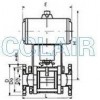 GUQ-10(LF)，GUQ-16(LF)，GUQ-25(LF)，GUQ-32(LF)，氣動開關(guān)型高真空球閥